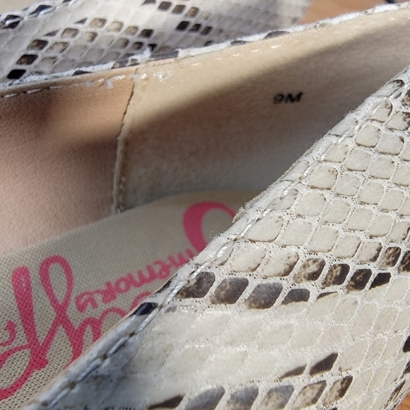 Jellypop Donnica Snakeskin Print Pointed Toe Ballet Flats Size 9 - Picture 15 of 17